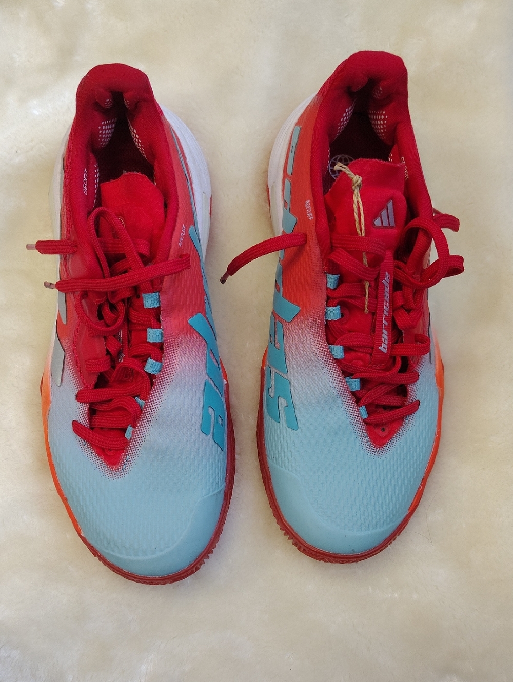 adidas Women's Red and Light Blue Athletic Shoes No Box